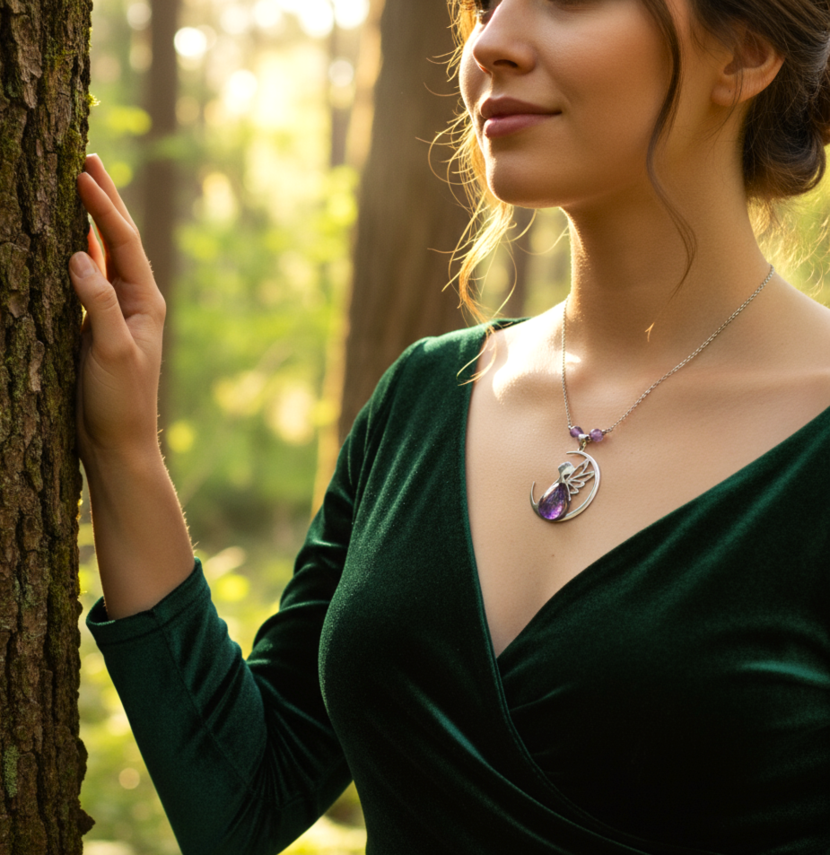 Collier fée et améthyste extra