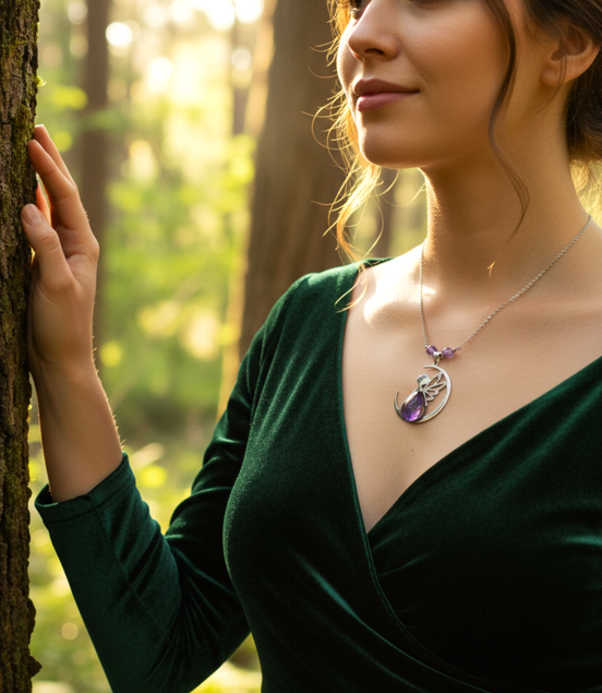 Collier fée et améthyste extra