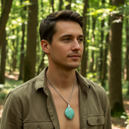 Collier Amazonite sur chaine acier inoxydable au choix