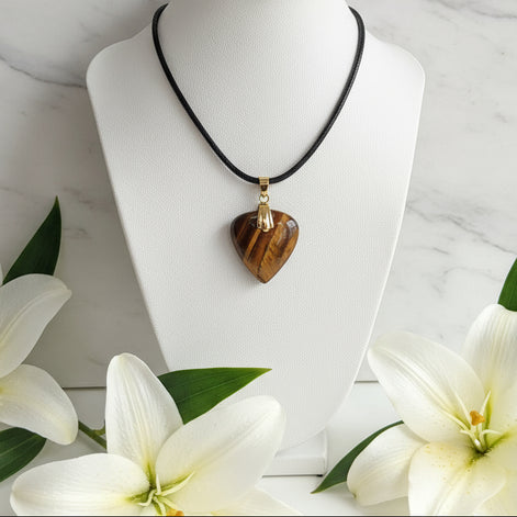 collier noir oeil de tigre