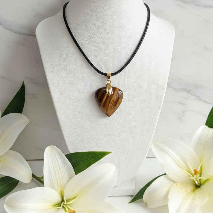 collier noir oeil de tigre