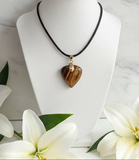 collier noir oeil de tigre