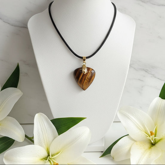 collier noir oeil de tigre