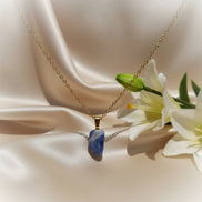 collier doré sodalite pas cher