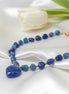 Tour de cou collier doré en cyanite coeur, réglable