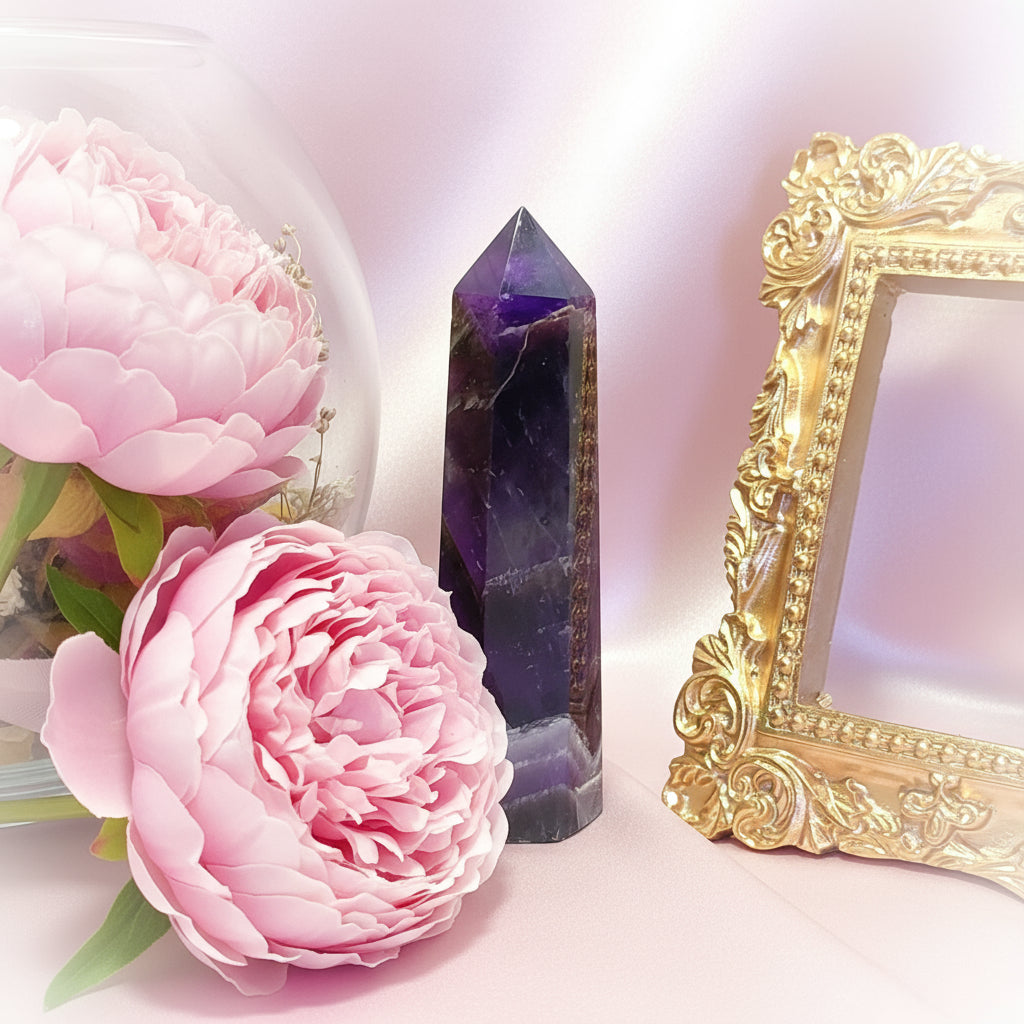 Pierre naturelle d'améthyste roulé, druze, du Brésil, au choix