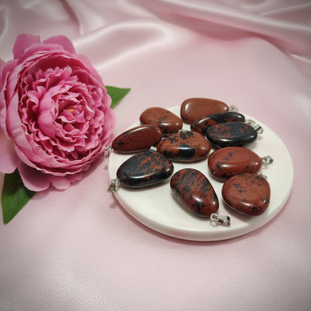 pierre obsidienne noir et rouge pas cher