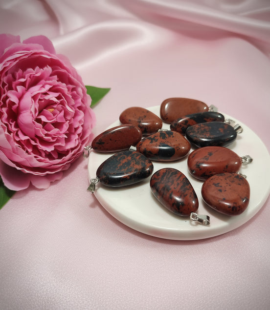 pierre obsidienne noir et rouge pas cher