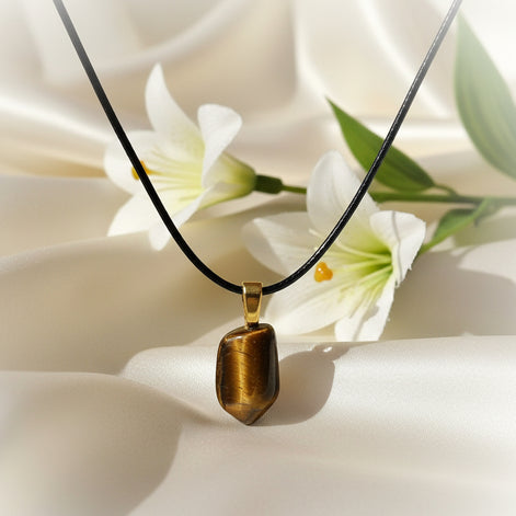 collier oeil de tigre enfant