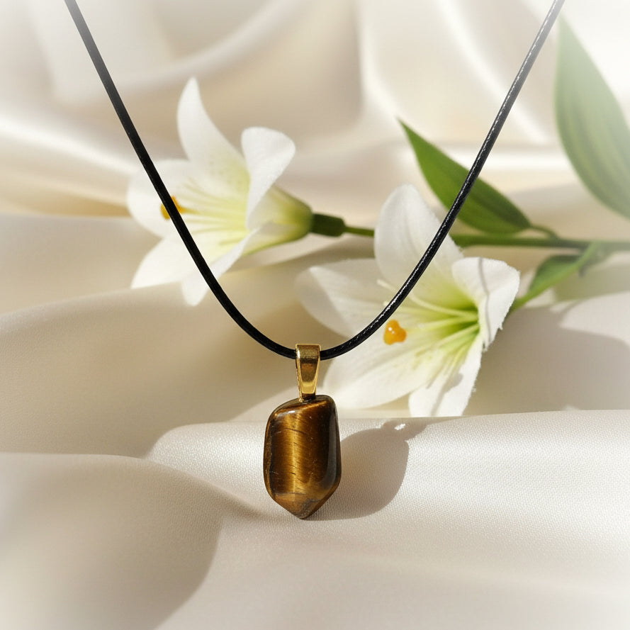 collier oeil de tigre enfant