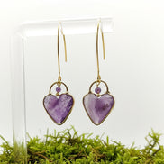 Boucles d'oreilles améthyste doré