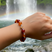 bracelet cornaline jaspe pierre de lune