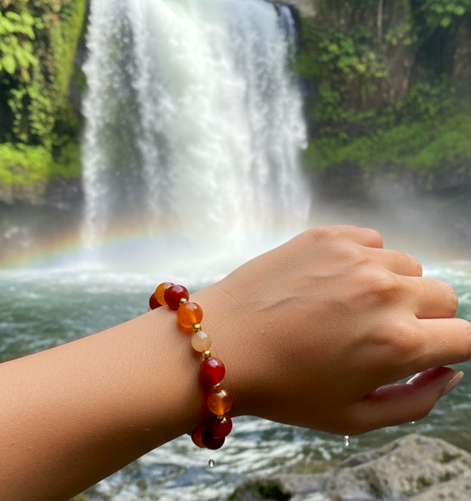 bracelet cornaline jaspe