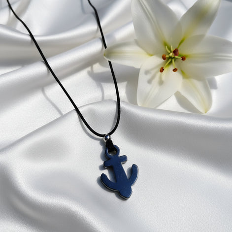 collier encre hématite homme