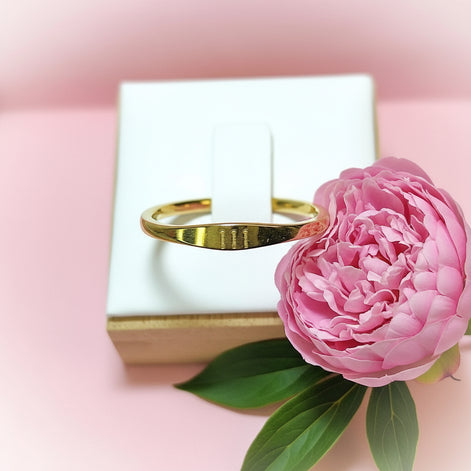 Bague doré en acier inoxydable