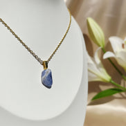 Collier en sodalite argenté ou doré