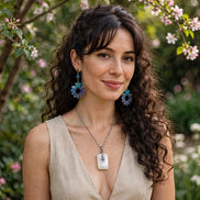 collier argenté pierre de lune extra