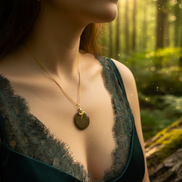 Collier doré et Jaspe brune