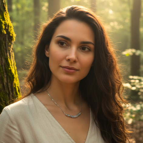 Collier et boucles d'oreilles céleste en calcédoine bleue