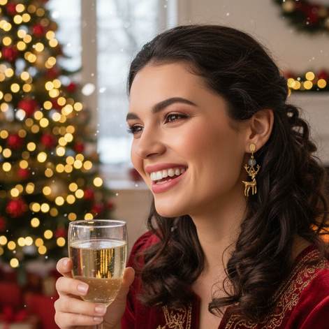 fete de noel cerf bijoux