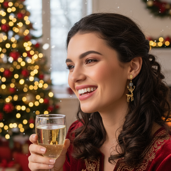 fete de noel cerf bijoux