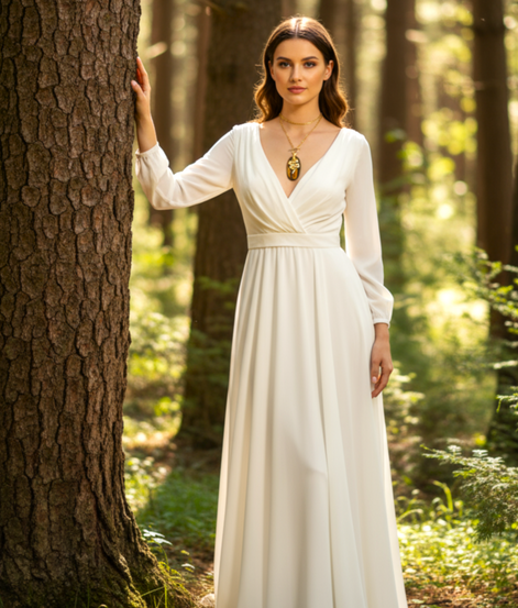 Collier serpent doré et oeil de tigre