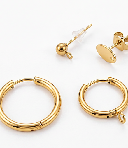 boucles d oreilles sur mesure dorées en pierres