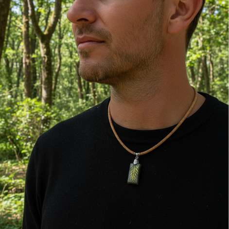 collier homme en liège