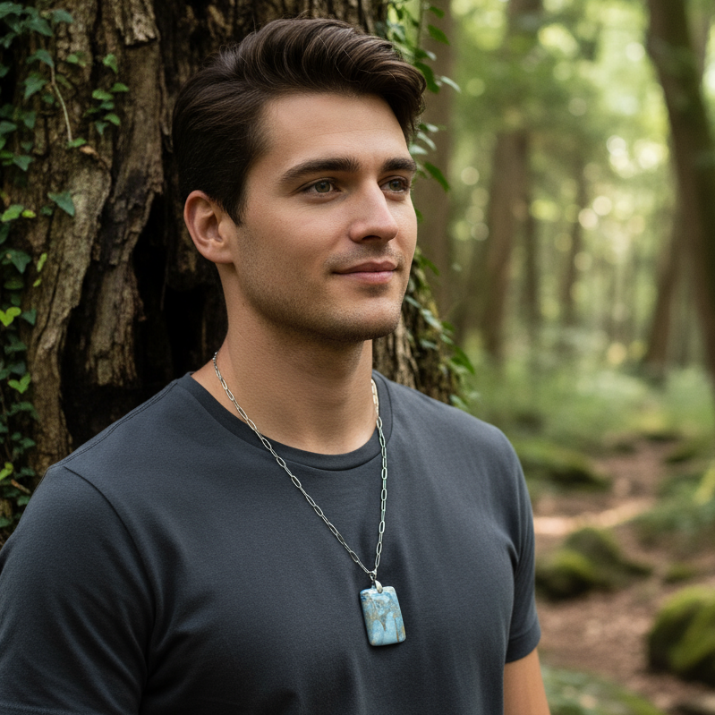 bijou en pierres naturelle homme