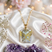 Collier doré en pierre de lune extra