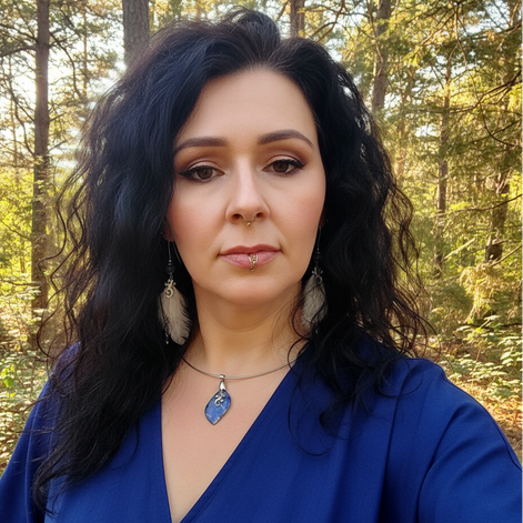 Boucles d'oreilles & Collier torque argenté en Lapis lazuli "salamandre"