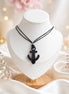 collier encre chanvre hématite