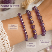tailles des perles au poignet