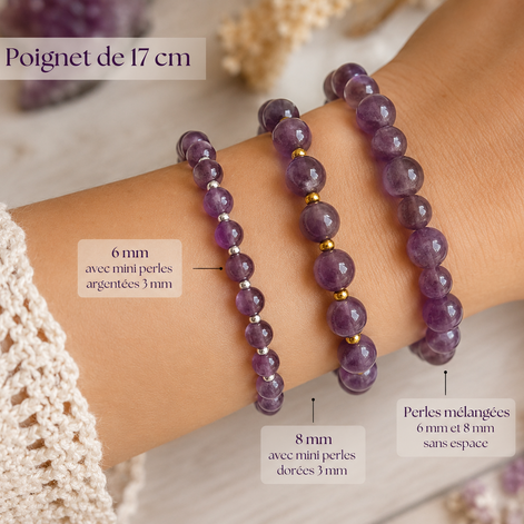 tailles des perles au poignet