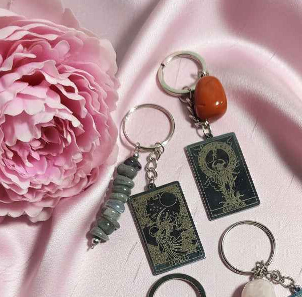 Porte-clés protecteur en Jaspe Rouge – Courage & Protection