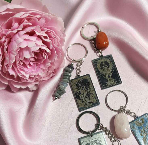 Porte-clés protecteur en Jaspe Rouge – Courage & Protection