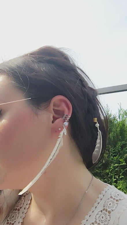 manchette plume longue