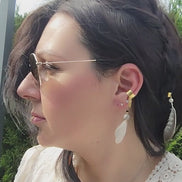 manchette dorée agate grise