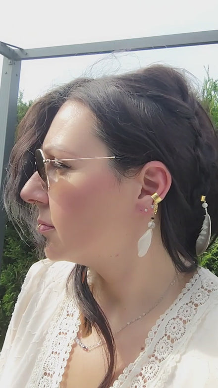 manchette dorée agate grise