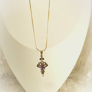bijoux spirituel lotus unalome améthyste
