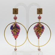 boucles d oreilles dorées polymère