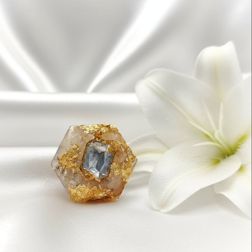 Bague en labradorite - Secret de Cristaux
