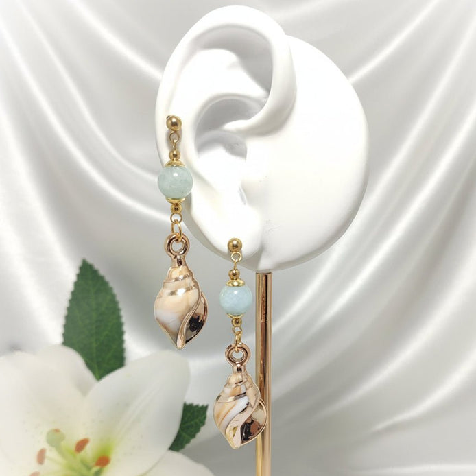 Boucles d'oreilles  aigue marine