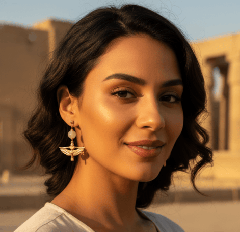 Boucles d'oreilles Isis, Doré ou argenté, pierre au choix - Secret de Cristaux