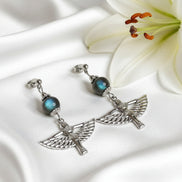 Boucles d'oreilles Isis labradorite