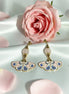 Boucles d'oreilles papillons quartz rose, apatite ou rhodochrosite - Secret de Cristaux