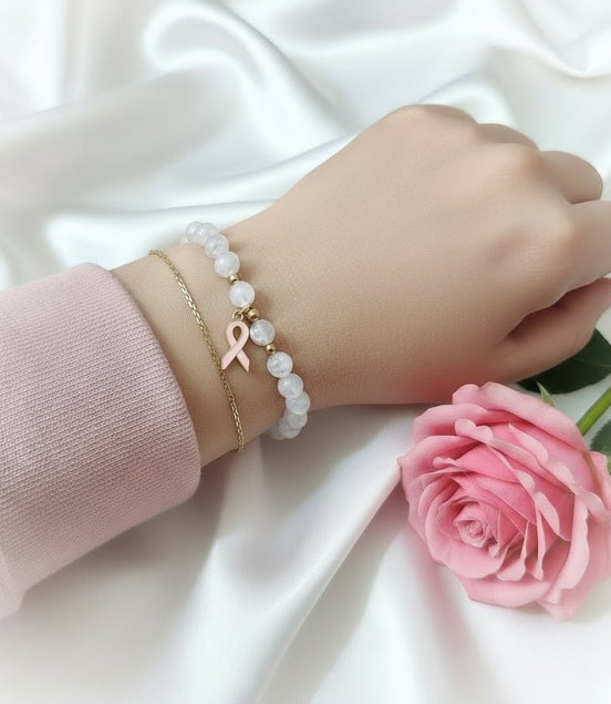 Bracelet en Quartz Rose sur mesure - Secret de Cristaux