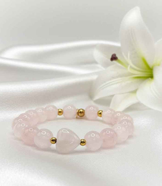 Bracelet en Quartz Rose sur mesure - Secret de Cristaux