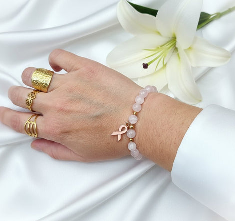 Bracelet en Quartz Rose sur mesure - Secret de Cristaux