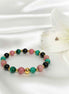 Bracelet deuil en pierre de rhodonite, malachite, tourmaline - Secret de Cristaux